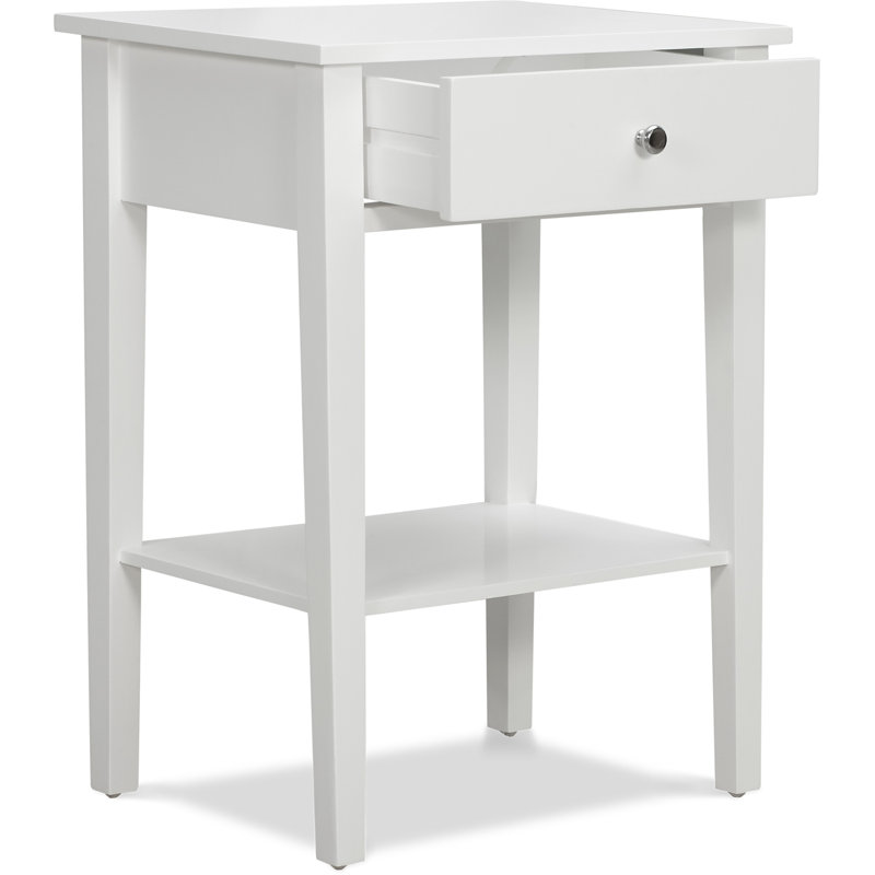 Sloan ClickDecor Sloan Solid Wood Side Table with 1-Drawer