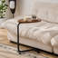 2 pièces, table d'appoint en forme de C brun, petit canapé pour petits espaces, salon, chambre à coucher