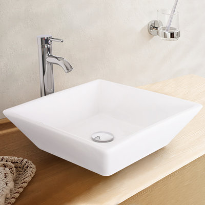Cpingao 24"X19" Rectangle Vessel Sink With Faucet Hole,Matte White Bathroom Art Sink Above Counter With Overflow, Stone Resin Vanity Sink Basin Washing Bowl Set,Sink And Pop Up Drain Combo,2241A