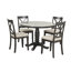 Ensemble de table de salle à manger en bois massif 5 pièces Orisfur avec 4 chaises pour la cuisine et la salle à manger-418451961-418451963