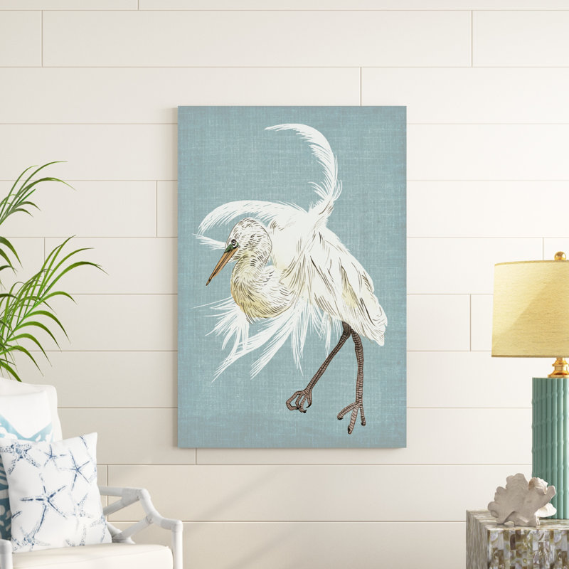 «Heron Plumage IV» par Melissa Wang - impression sur toile tendue, H 48 po x l 32 po x P 1,25 po