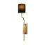 Lampe murale élégante en métal, finition dorée et noire, 14 x 8,7 x 28,3 pouces | Capuchon en tissu de 5,5 po x 6,3 po | Plaque de base 8,3 po x 3,5 po x 1,2 po | Douille E27 (40 W maximum) | Éclairage élégant pour la maison et le bureau, classé IP20-1199123858