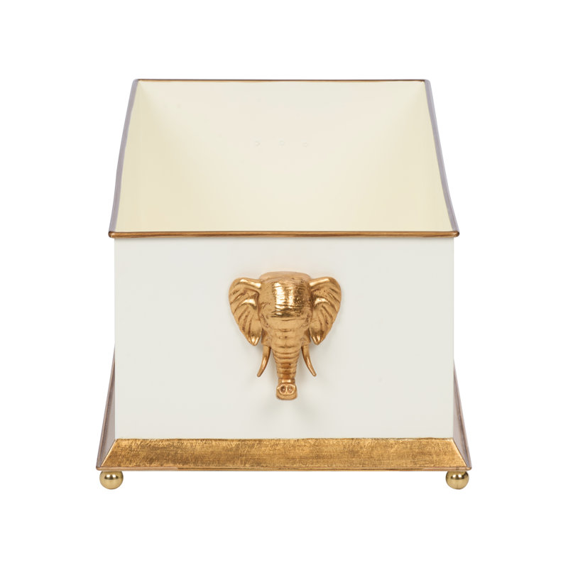 Elephant Head Planter-Cream