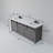 Marsyas 80 in W x 22 in D Double Bath Vanity, Faucet Set & 30 in Mirrors-292584109-347915814