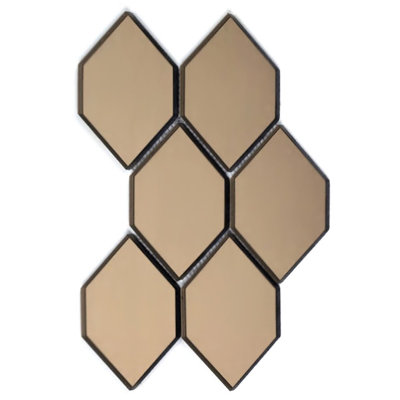 Reflections Collection 3.5'' W x 5.12'' L Glass Peel and Stick Mosaic Tile