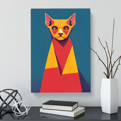 Sphynx Cat Soviet - Wrapped Canvas