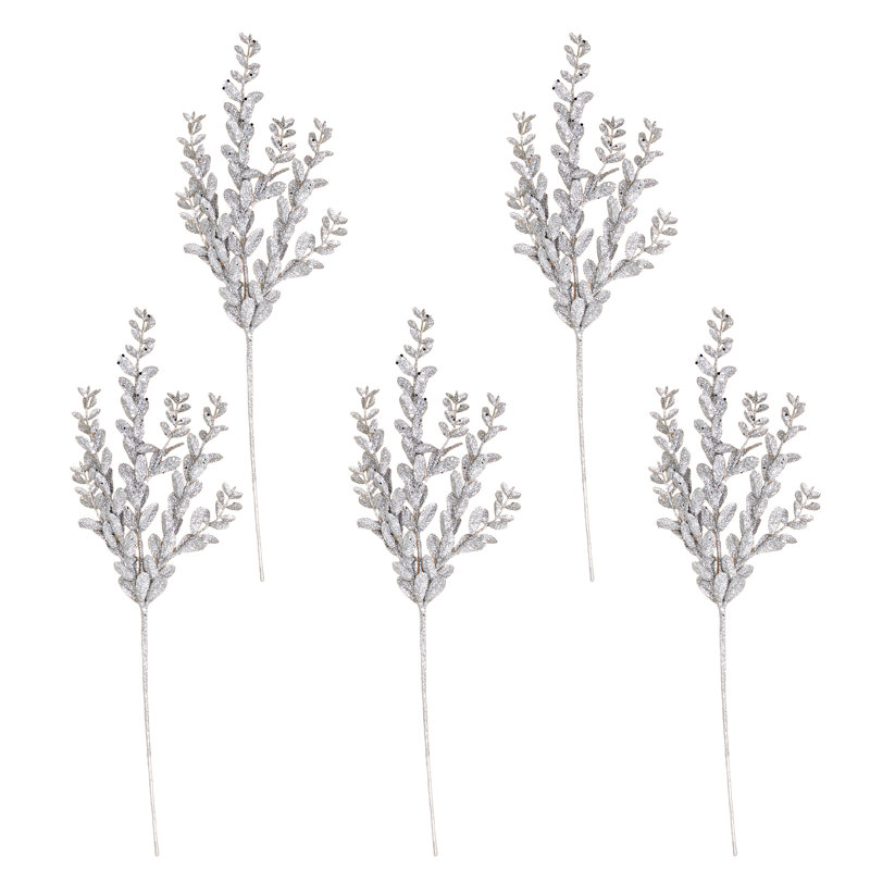 Jet de feuilles paillettes, Argent