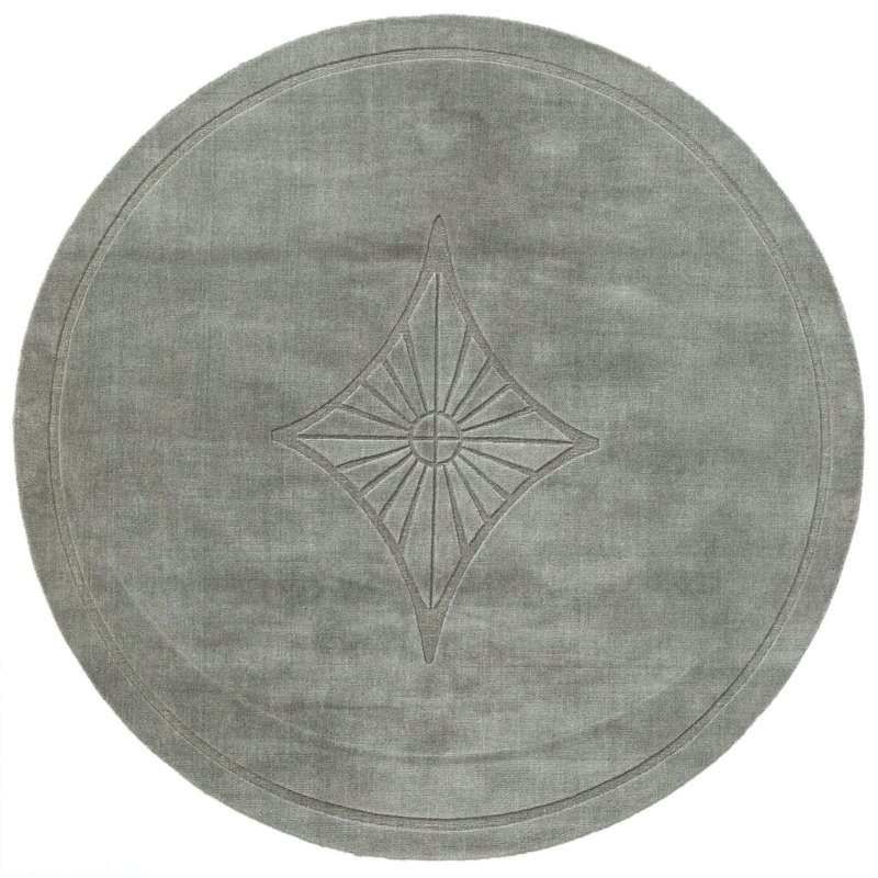 Hand Loomed Parlor Rug, Round 8'