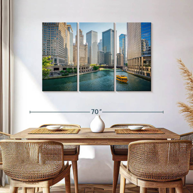 Gratte-ciel Hannes du centre-ville de Chicago, H 36 po x l 57 po