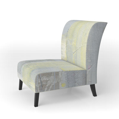 Patchwork Abstract II - Modern Upholstered Slipper Chair