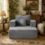 Canapé modulable une place Camel 62,4 po, fauteuil lounge avec coussin de dossier et coussin décoratif, compartiments de rangement dans les accoudoirs, accoudoirs et dossiers amovibles