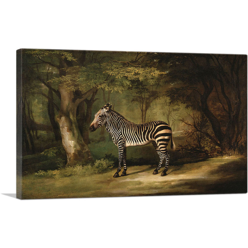 «Zebra 1763» par George Stubbs, reproduction d'art sur toile tendue, H 26 po x l 40 po x 1,5 po