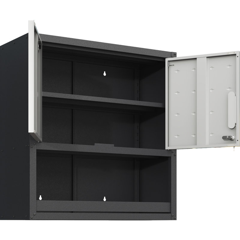 Armoire de bureau en métal avec verrou et tiroir. De porte verrouillable, moderne et sécuritaire. Pour le garage, l'entrepôt, le bureau. Fabrication, surface facile à nettoyer