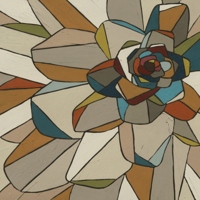 Stained Glass Floral I by June Erica Vess - Wrapped Canvas Print