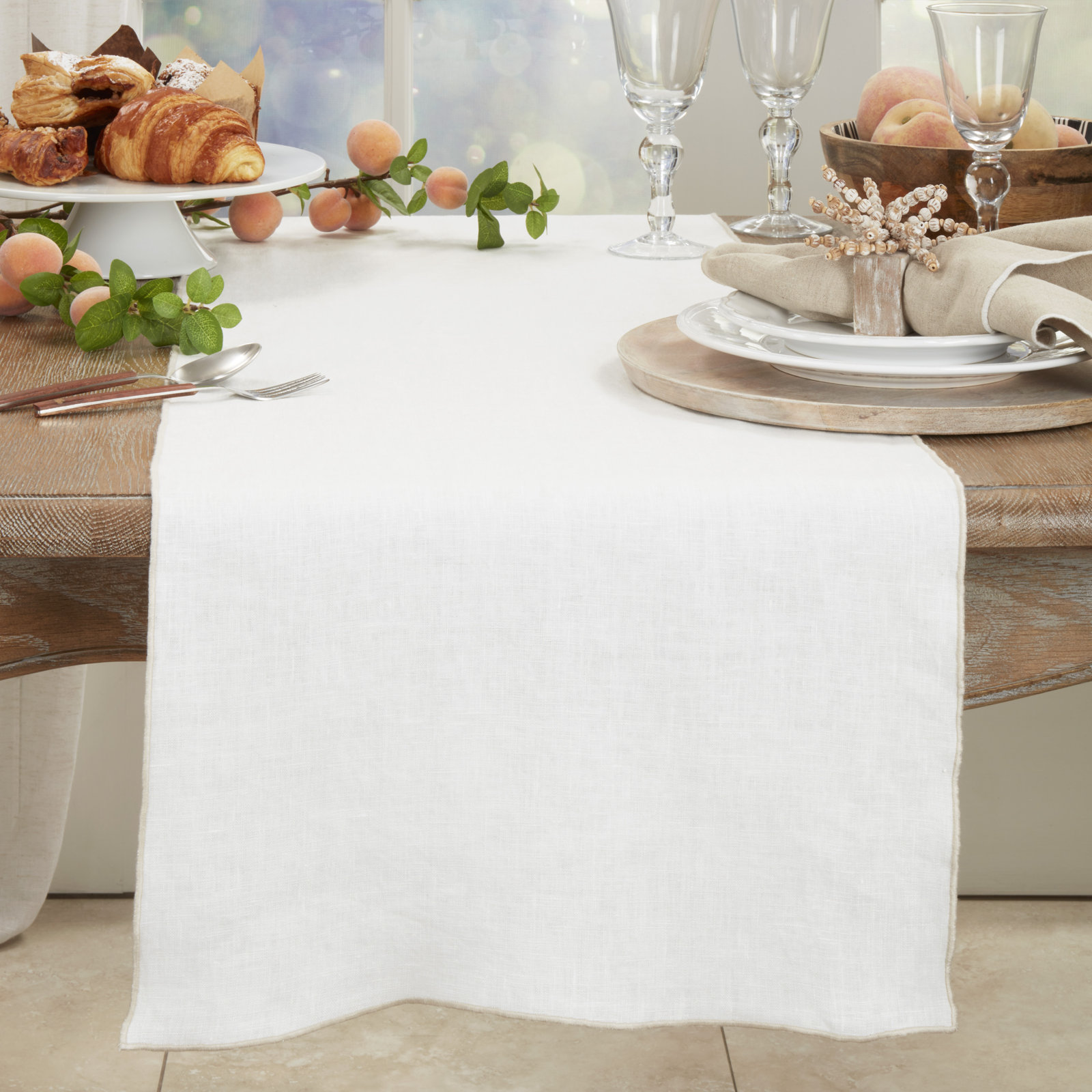 Riggs Table Runnner, Ivory