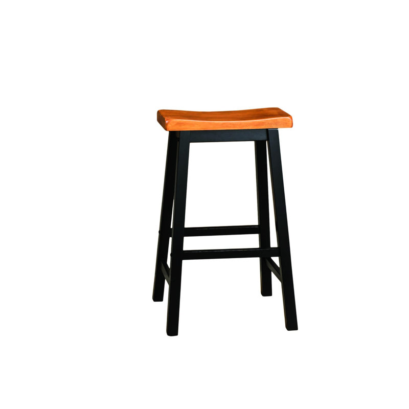 Tabouret de selle en bois 29 po, noyer