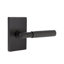 Emtek Select Passage Leverset w/ Modern Rectangle Rosette, T-Bar Stem & Knurled Handle Right Hand