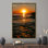 Coucher de soleil sur le coucher de soleil, art mural: affiche sur toile pour la maison