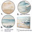 Golden and Blue Beach Tranquility I - ensemble d'art mural sur toile plage-107734519-107734514