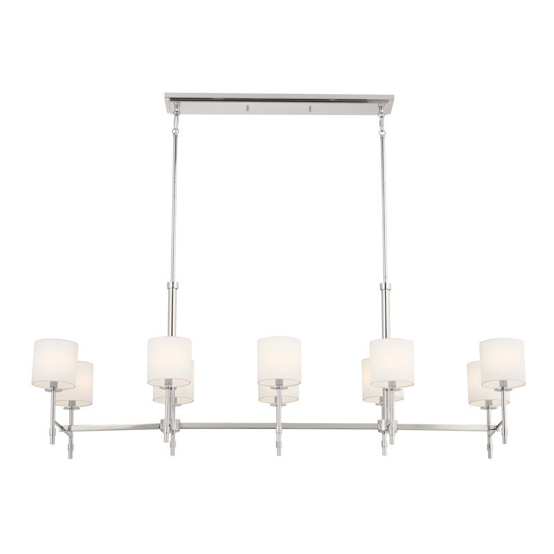 Zeesha 10 - Light Kitchen Island Pendant, Silver