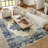 Burnie Oriental Blue/Ivory Area Rug-45897036