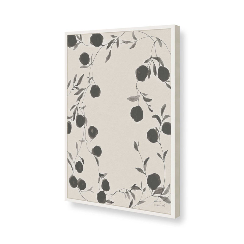 Encre Botanicals I Imprimer, H 17 po x l 13 po, Encadrement de coin ouvert blanc opaque