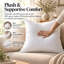 Ensemble de 1 coussin carré carré blanc 100% coton, 50% duvet et 50% plumes, tailles multiples-93653130