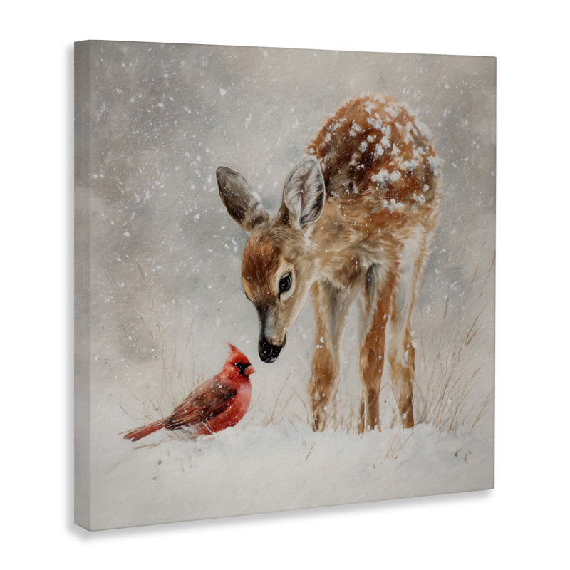 «Little Fawn & The Cardinal Canvas», conception de Tina LeCour, H 36 po x l 36 po