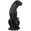 Statue noir pensive panther