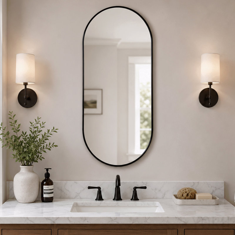 Miroir noir 18 po x 40 po