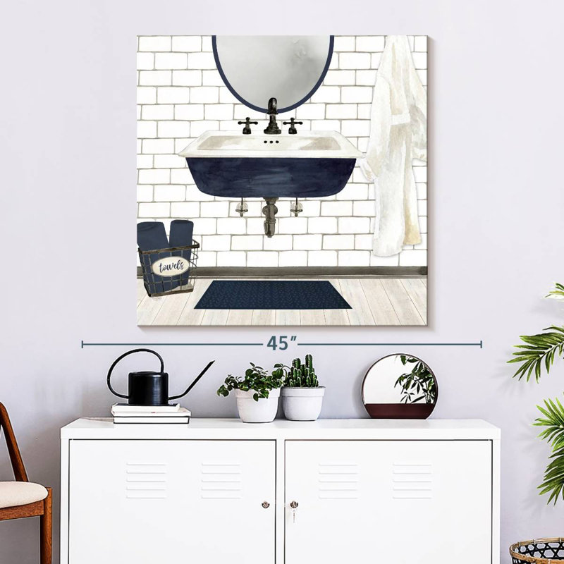 Lavabo bleu marine Kerrick Farmhouse Bath II, H 33 po x l 33 po