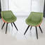 Table basse ronde moderne avec rangement et 2 chaises de salle à manger en polyuréthane, conception rayée en anneau pour la cuisine et la maison, peu encombrante et élégante-278959933