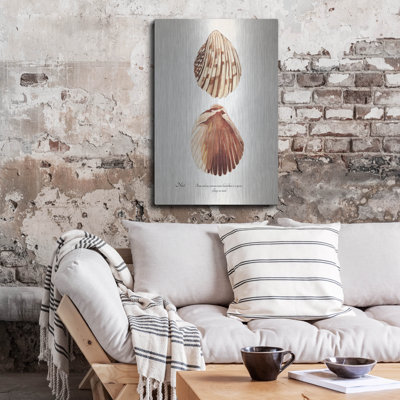  «Sienna Shell Collector 1» par Annie Warren, art mural en métal, 24 po x 36 po