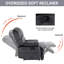 Grand fauteuil inclinable manuel en tissu pour le salon, gris-540092176
