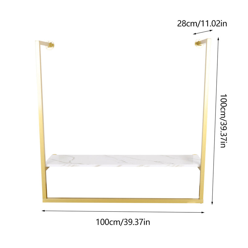 Dareld Wall Mounted Clothing Display Rack