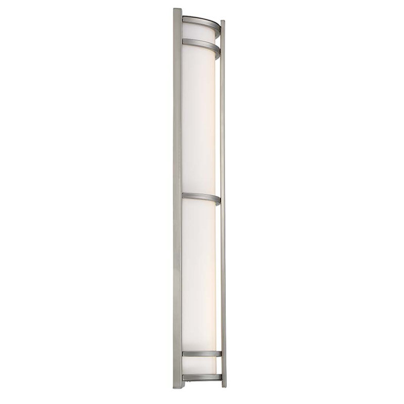 Skyscraper Outdoor Flush Mount, 37" H x  9" W x 4.875" D, 3500K, Stainless Steel