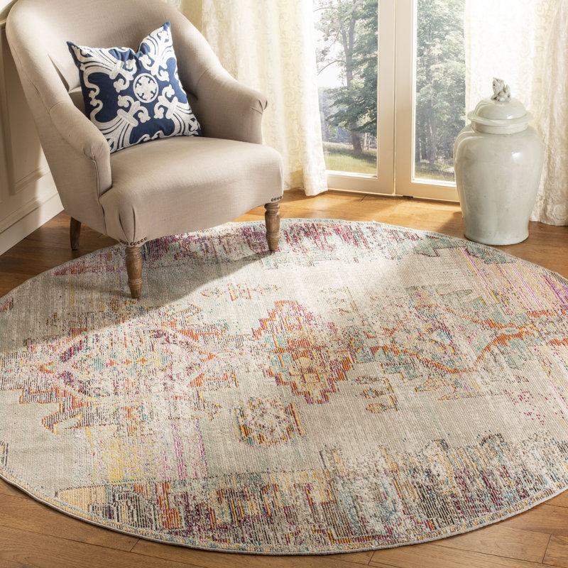 Aliesha-May Crystal Performance Southwestern Rug, Round 7'