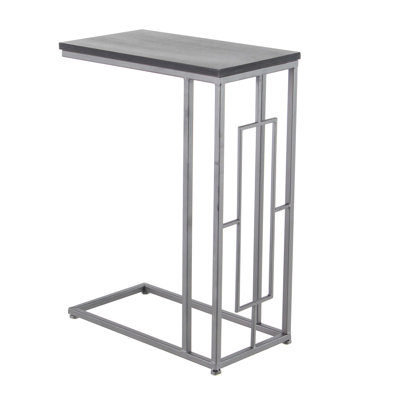 Canna Metal C-Shaped Side End Accent Table with Metal Base