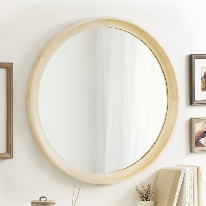 Zoie Wood Mirror, 30" x 30", Natural