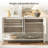 Pomodoro Boho Rattan Sideboard With 4-Door And 1- Open Shelf,  Versatile Storage Cabinet-1253517824
