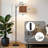 Arc Floor Lamp with Adjustable Lampshade made wood slats Standing Lamp 3 Color Temperatures Dimmable Tall Pole Lamp with Foot Switch for Bedroom