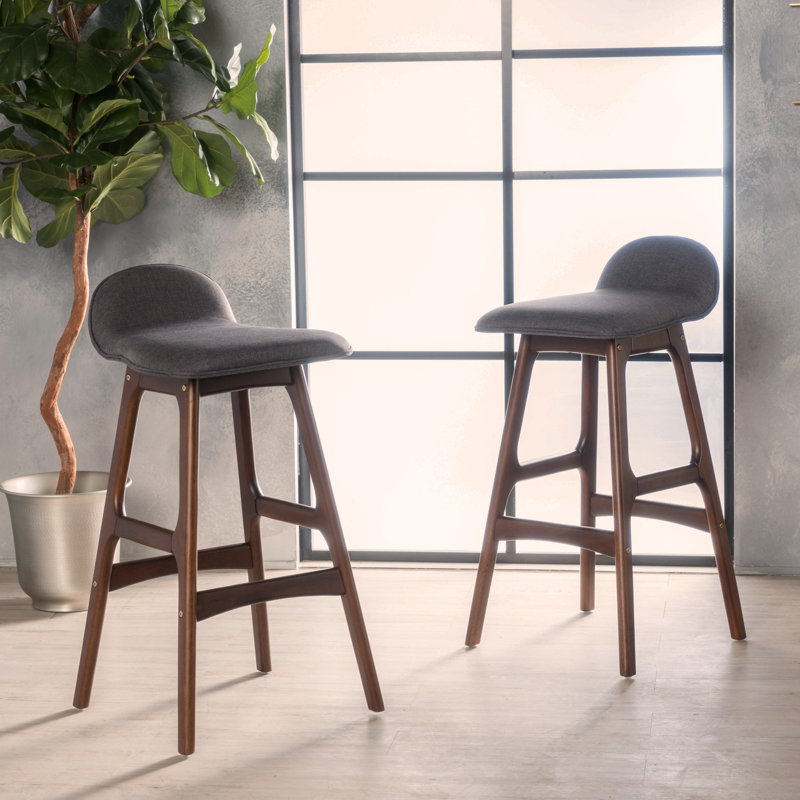 Tabouret de bar 29 po Holden, Gris anthracite, Brun