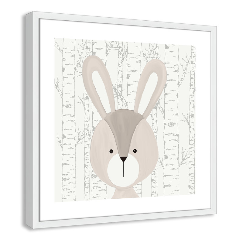 Woodland Friends 3, art encadré, H 22,5 po x l 22,5 po x P 1,18 po, Encadré de boîte blanc