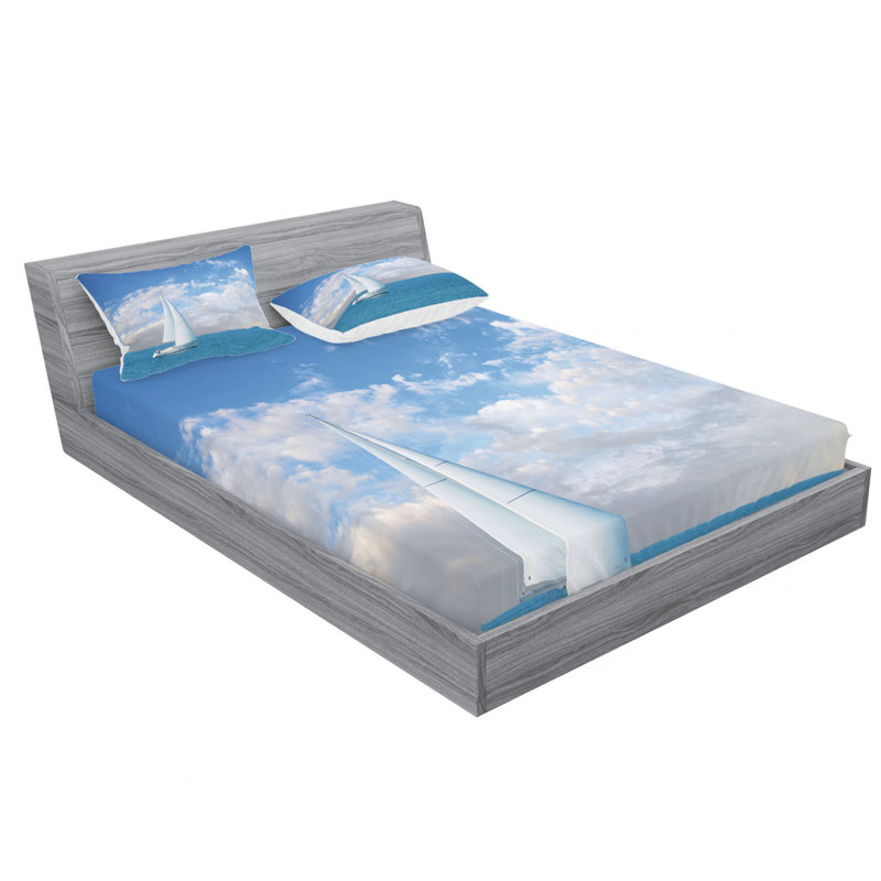 Microfiber Sheet Set, Queen Sheet Set with Fitted Sheet