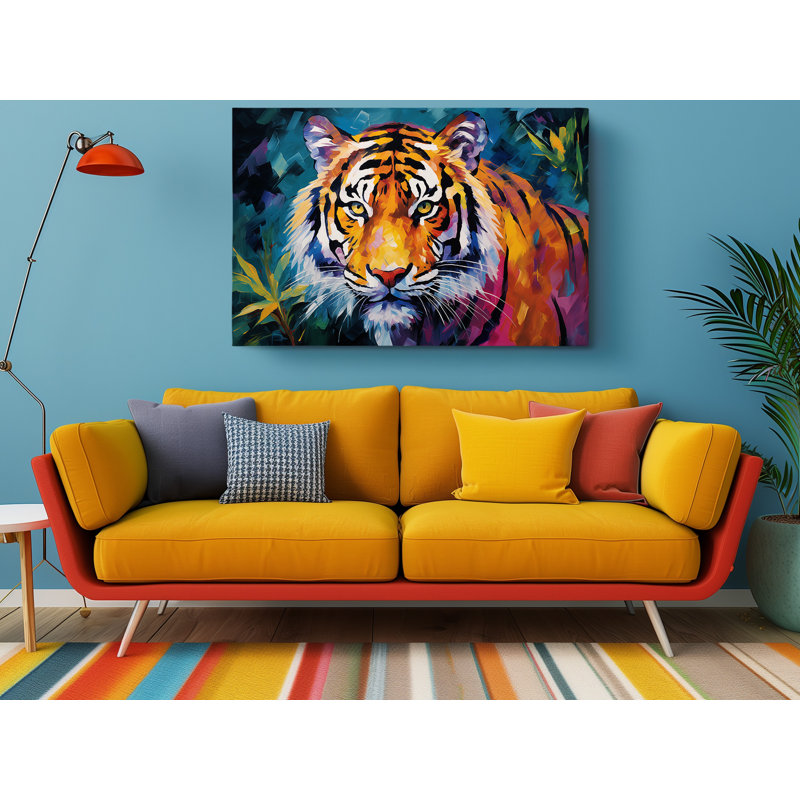 Reproduction de peinture à l'huile d'un tigre, art mural moderne pour la maison et le bureau, reproduction de peinture