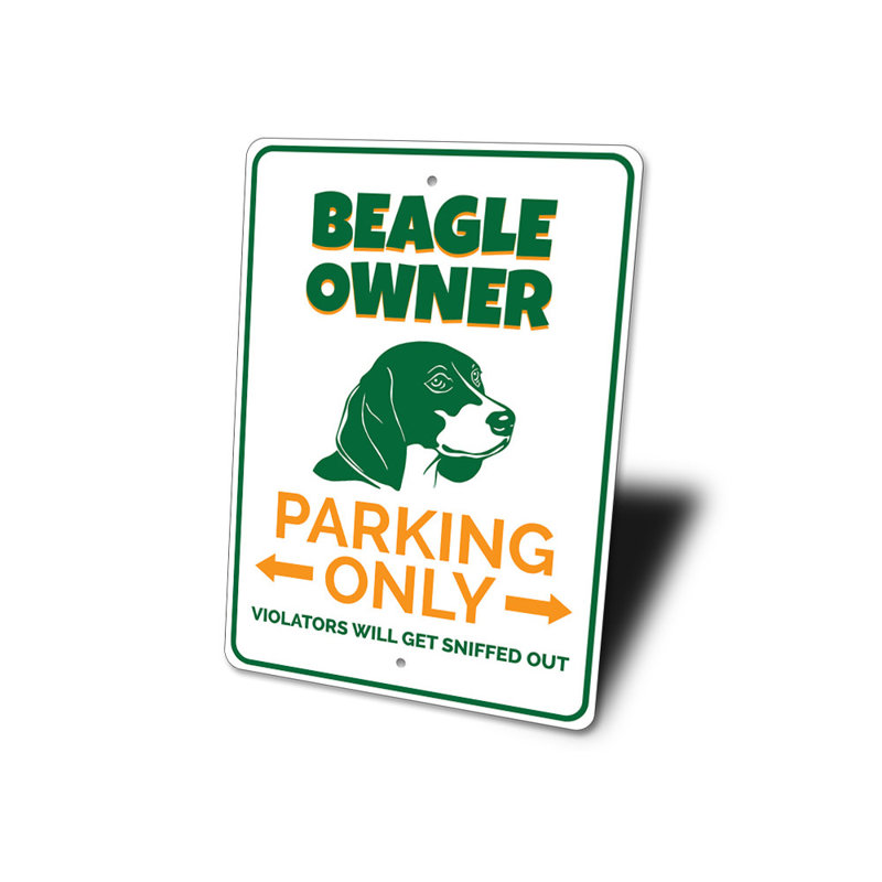 Enseigne de propriétaire en aluminium Beagle, H 14 po x l 10 po x P 0,04 po