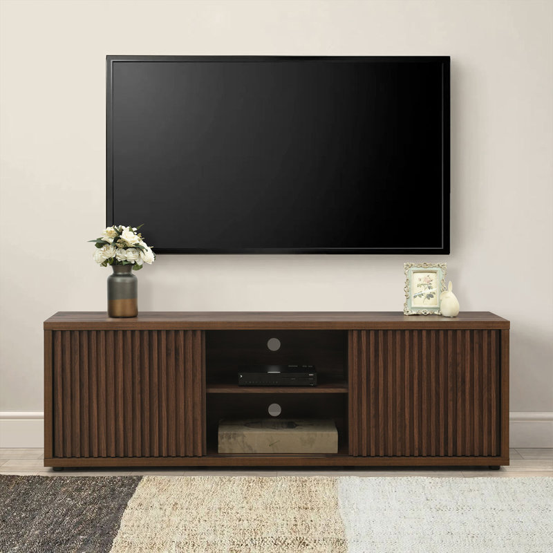 Abdel 67.7" W TV Stand for TVs up to 75", Walnut