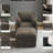 Upholstered Accent Chair + Storage Ottoman Set – 2-Piece with Hidden Compartments-1351660224