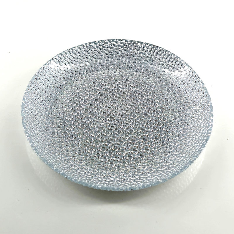 Assiette à salade en verre doré Ocer