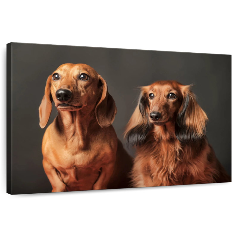 Brampt Dachshund Couple, 8" H x 12" W